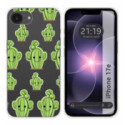 Funda Silicona Transparente para iPhone 17e diseño Cactus Dibujos