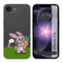 Funda Silicona Transparente para iPhone 17e diseño Conejo Dibujos
