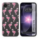 Funda Silicona Transparente para iPhone 17e diseño Flamenco Dibujos