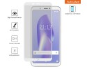 Protector Cristal templado completo FULL GLUE blanco para Bq Aquaris C vidrio
