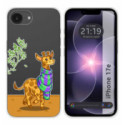 Funda Silicona Transparente para iPhone 17e diseño Jirafa Dibujos