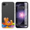 Funda Silicona Transparente para iPhone 17e diseño Leopardo Dibujos