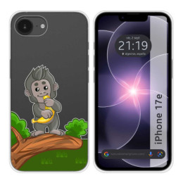 Funda Silicona Transparente para iPhone 17e diseño Mono...