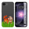 Funda Silicona Transparente para iPhone 17e diseño Tigre Dibujos