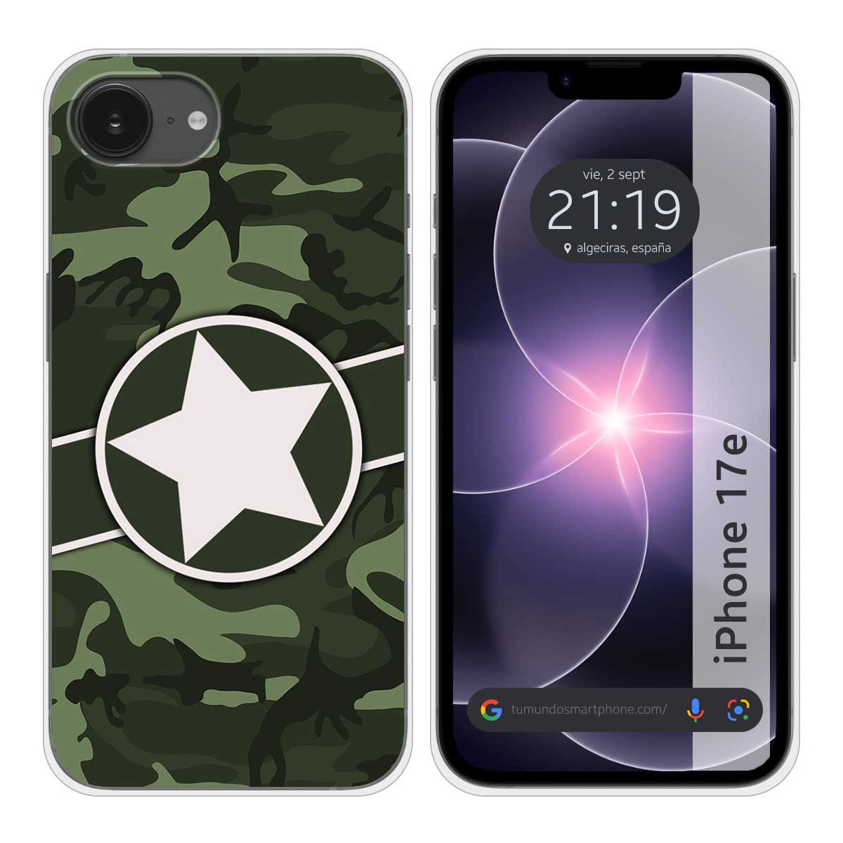 Funda Silicona para iPhone 17e diseño Camuflaje...