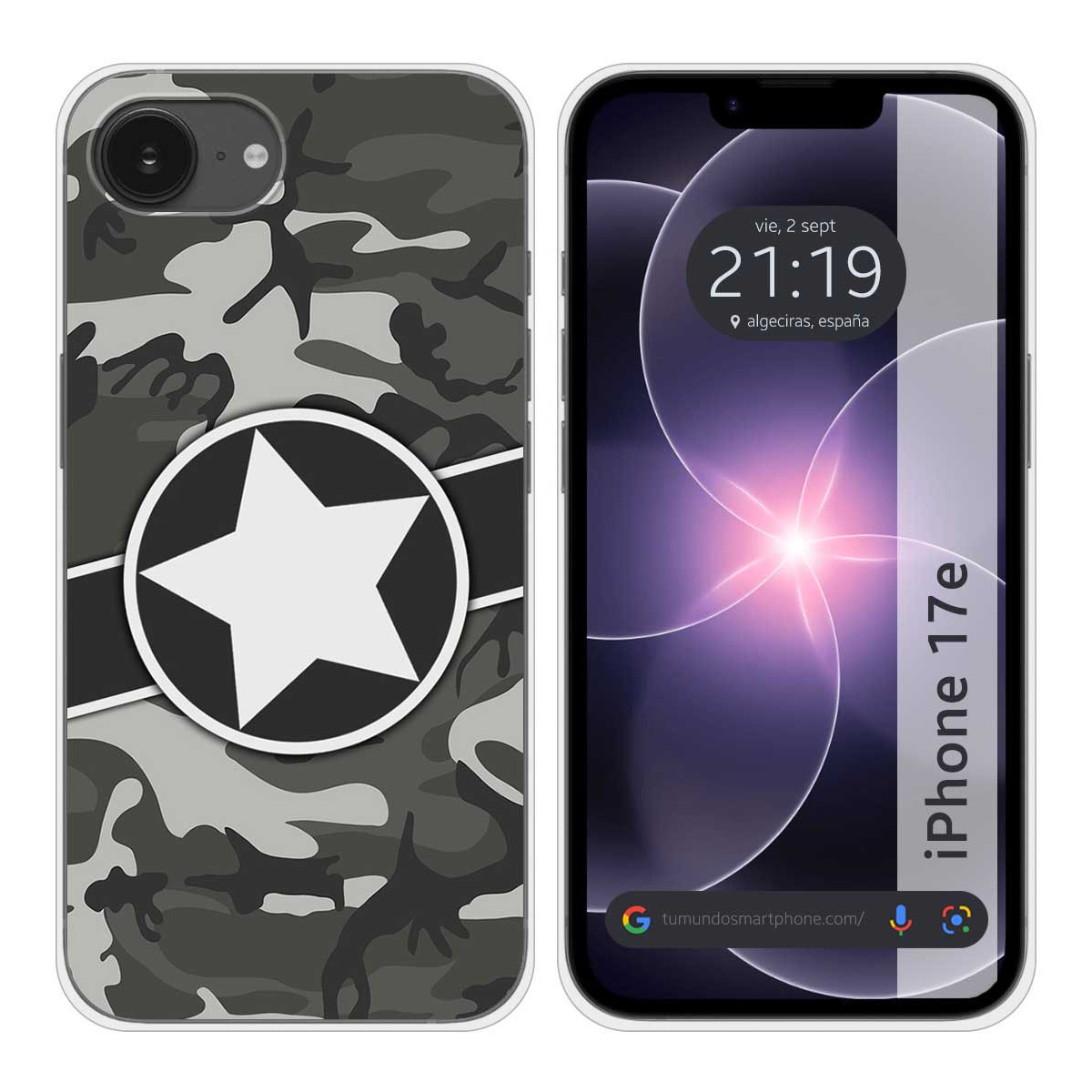 Funda Silicona para iPhone 17e diseño Camuflaje...