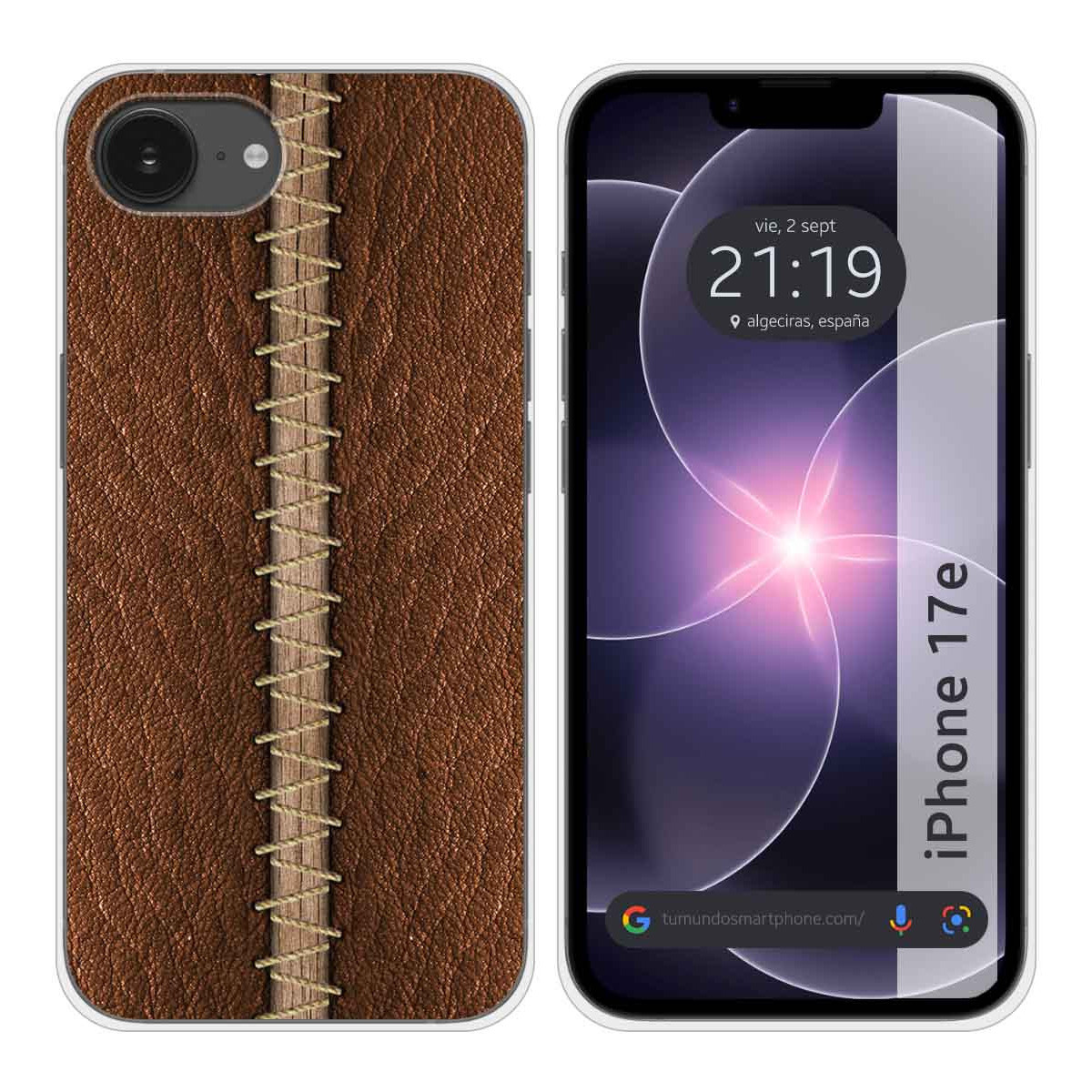 Funda Silicona para iPhone 17e diseño Cuero 01...