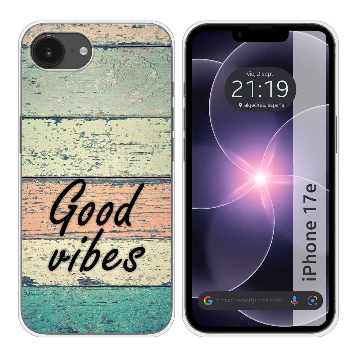 Funda Silicona para iPhone 17e diseño Madera 01...