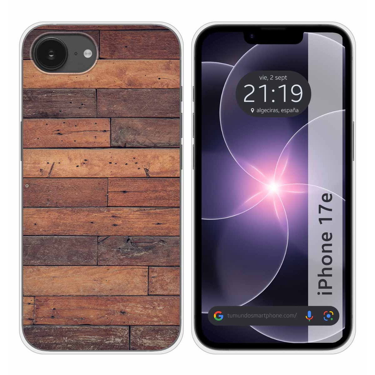 Funda Silicona para iPhone 17e diseño Madera 03...