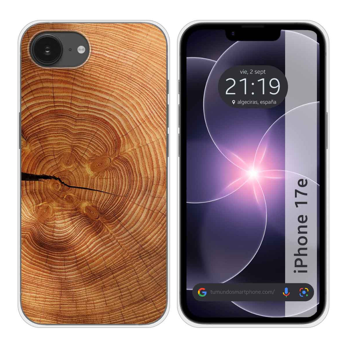 Funda Silicona para iPhone 17e diseño Madera 04...