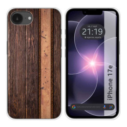 Funda Silicona para iPhone 17e diseño Madera 05 Dibujos