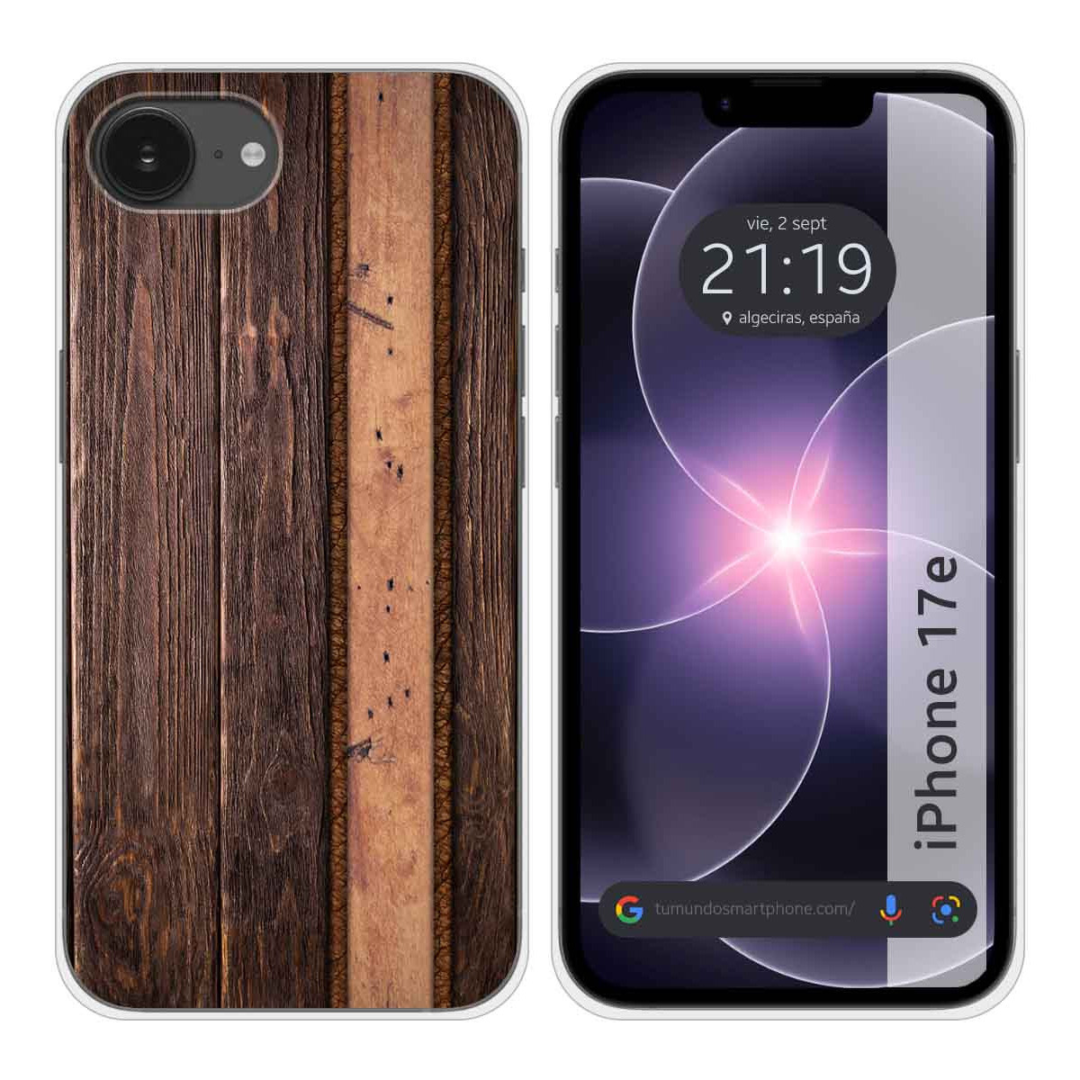 Funda Silicona para iPhone 17e diseño Madera 05...