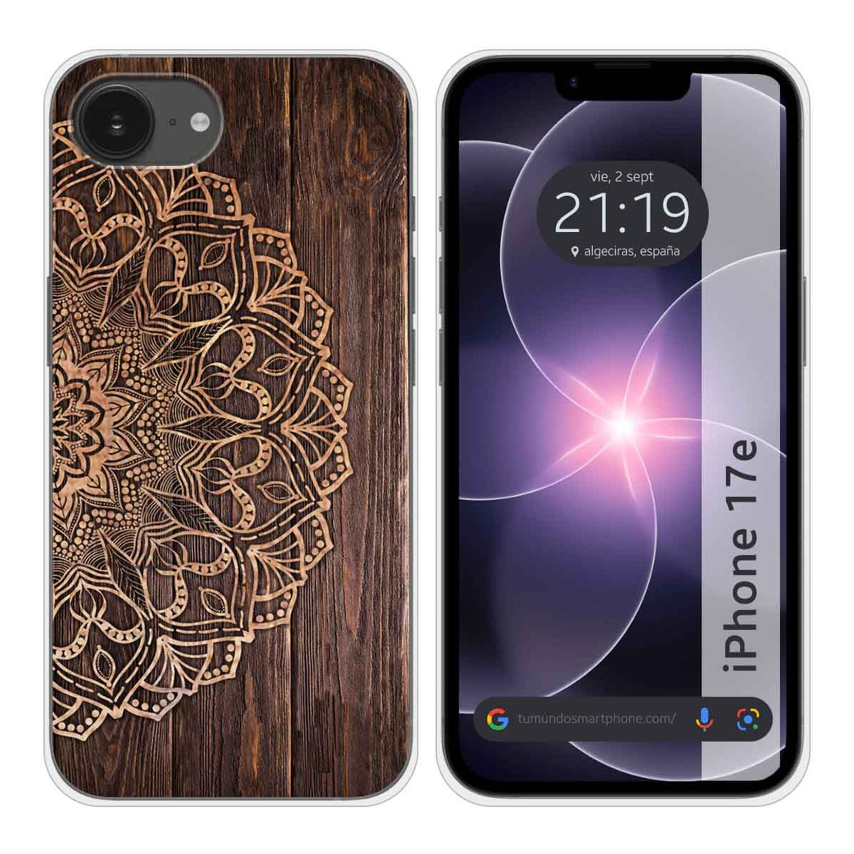 Funda Silicona para iPhone 17e diseño Madera 06...
