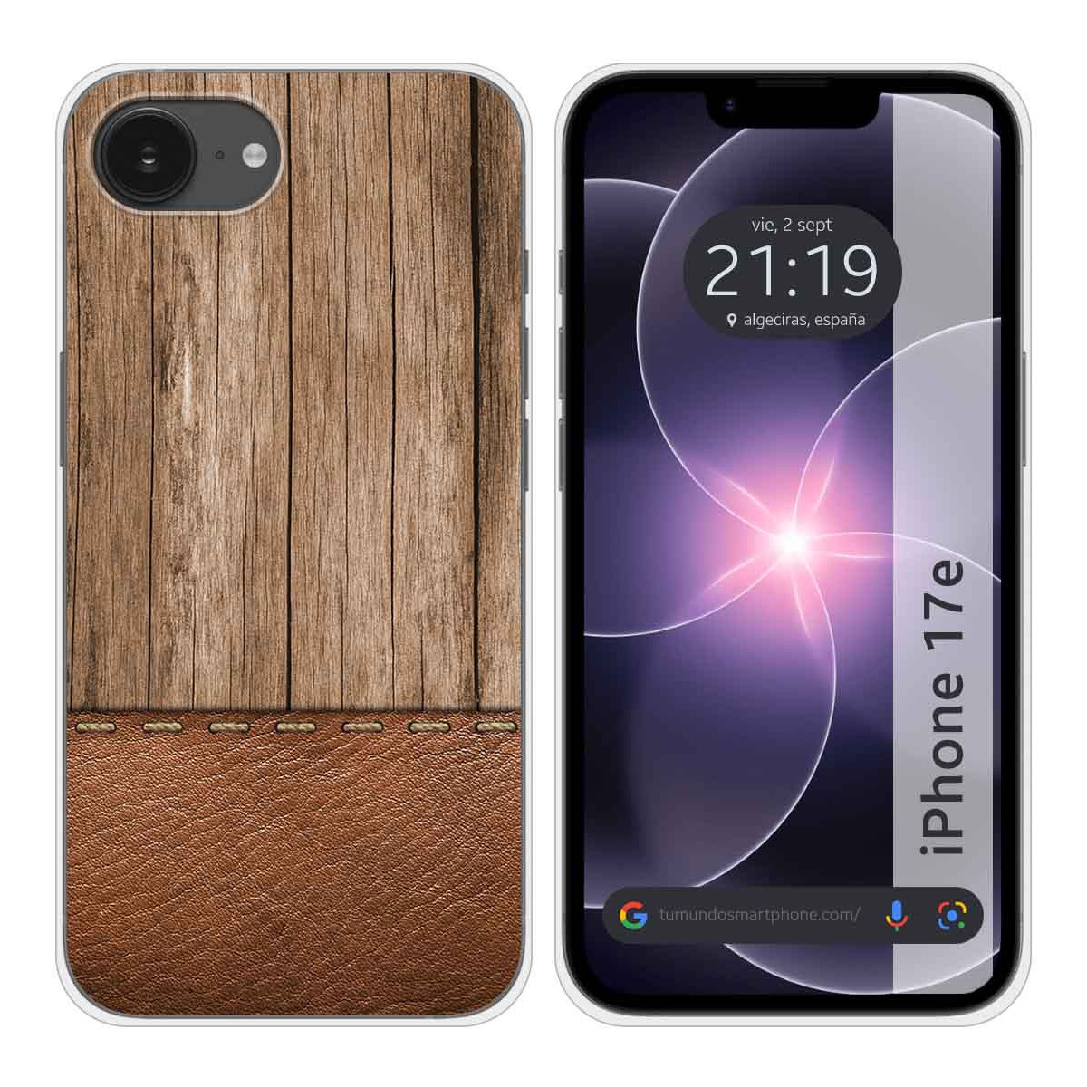 Funda Silicona para iPhone 17e diseño Madera 09...