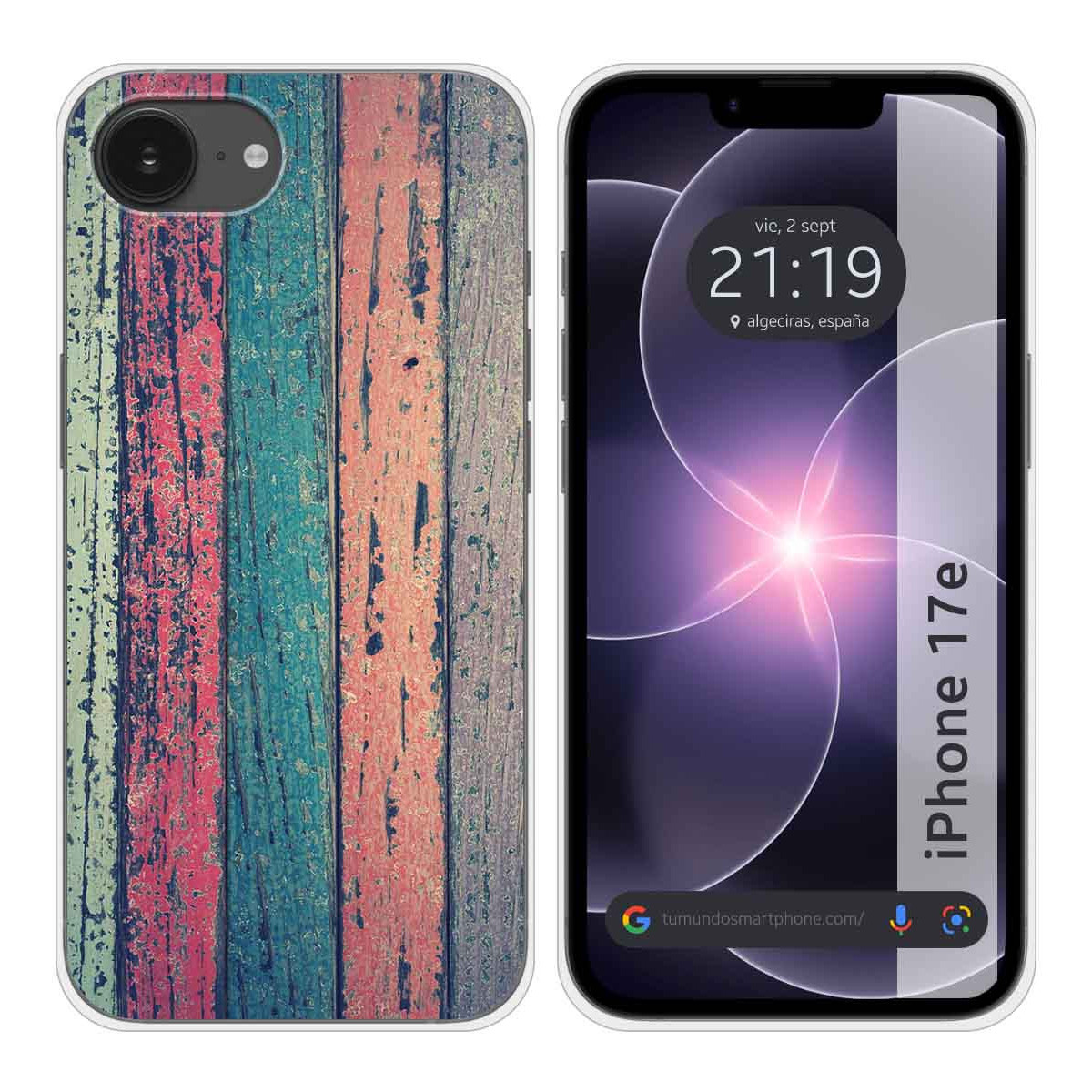 Funda Silicona para iPhone 17e diseño Madera 10...