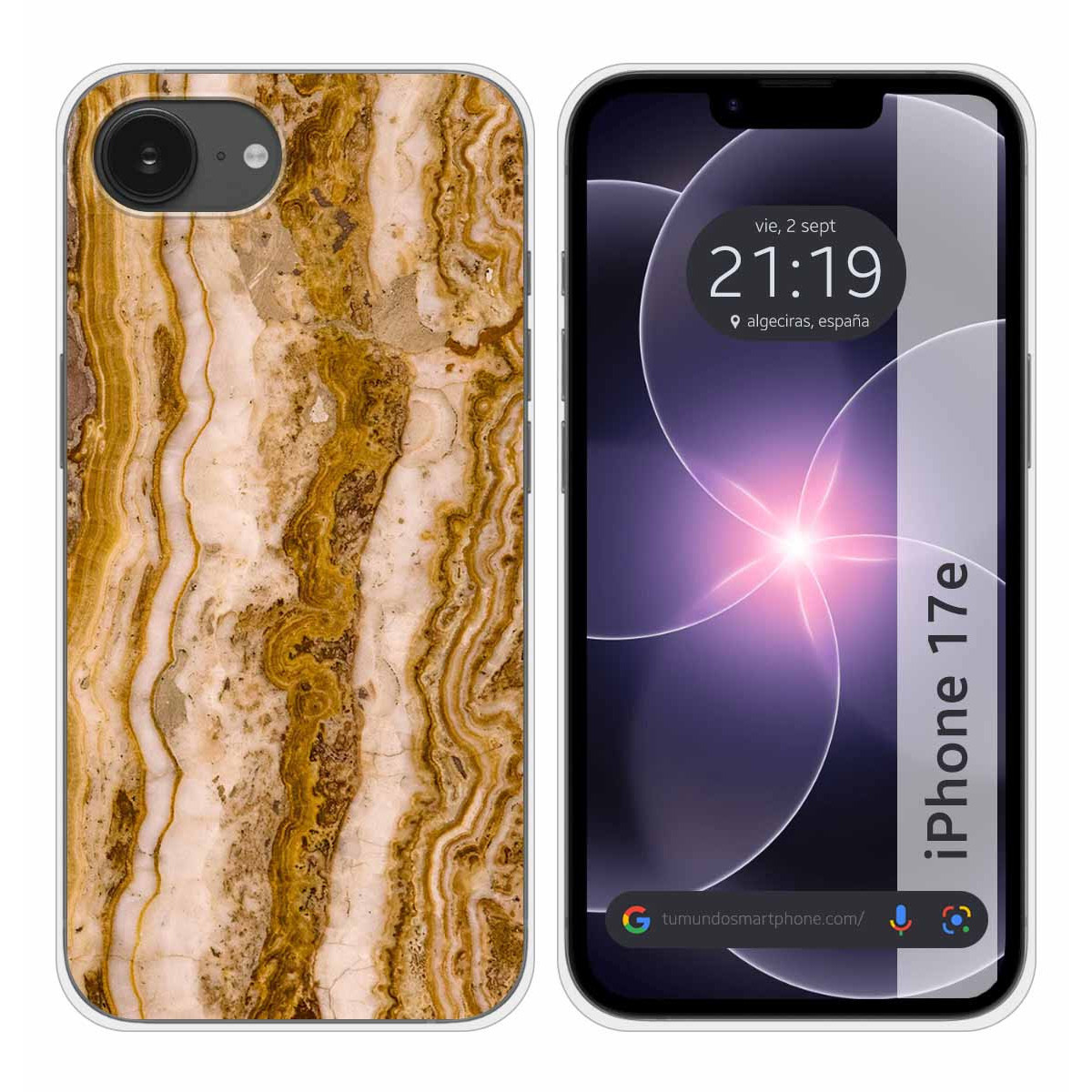 Funda Silicona para iPhone 17e diseño Mármol 10...