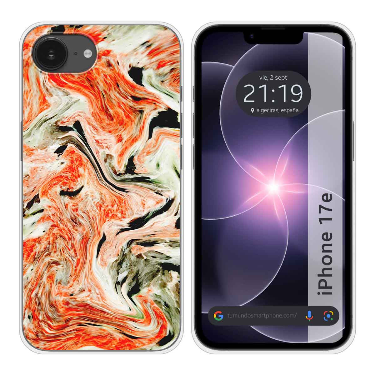 Funda Silicona para iPhone 17e diseño Mármol 12...