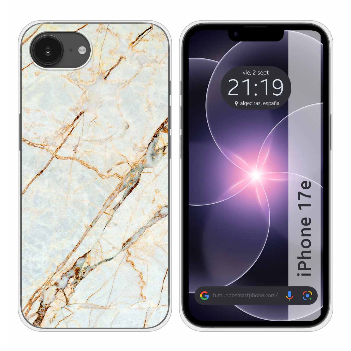 Funda Silicona para iPhone 17e diseño Mármol 13...