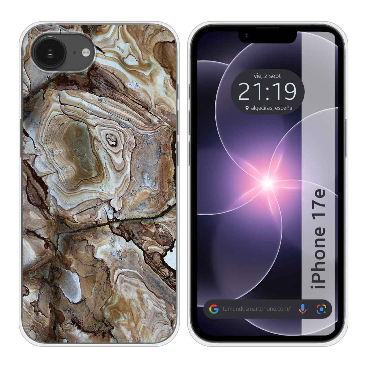 Funda Silicona para iPhone 17e diseño Mármol 14...