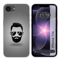Funda Silicona para iPhone 17e diseño Barba Dibujos