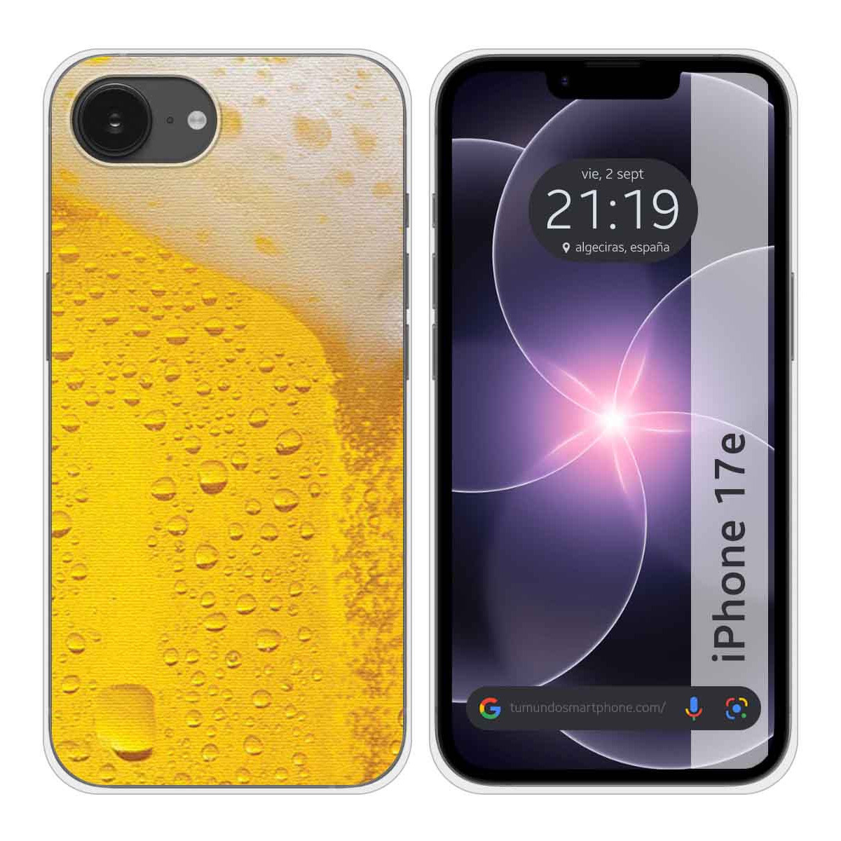 Funda Silicona para iPhone 17e diseño Cerveza...