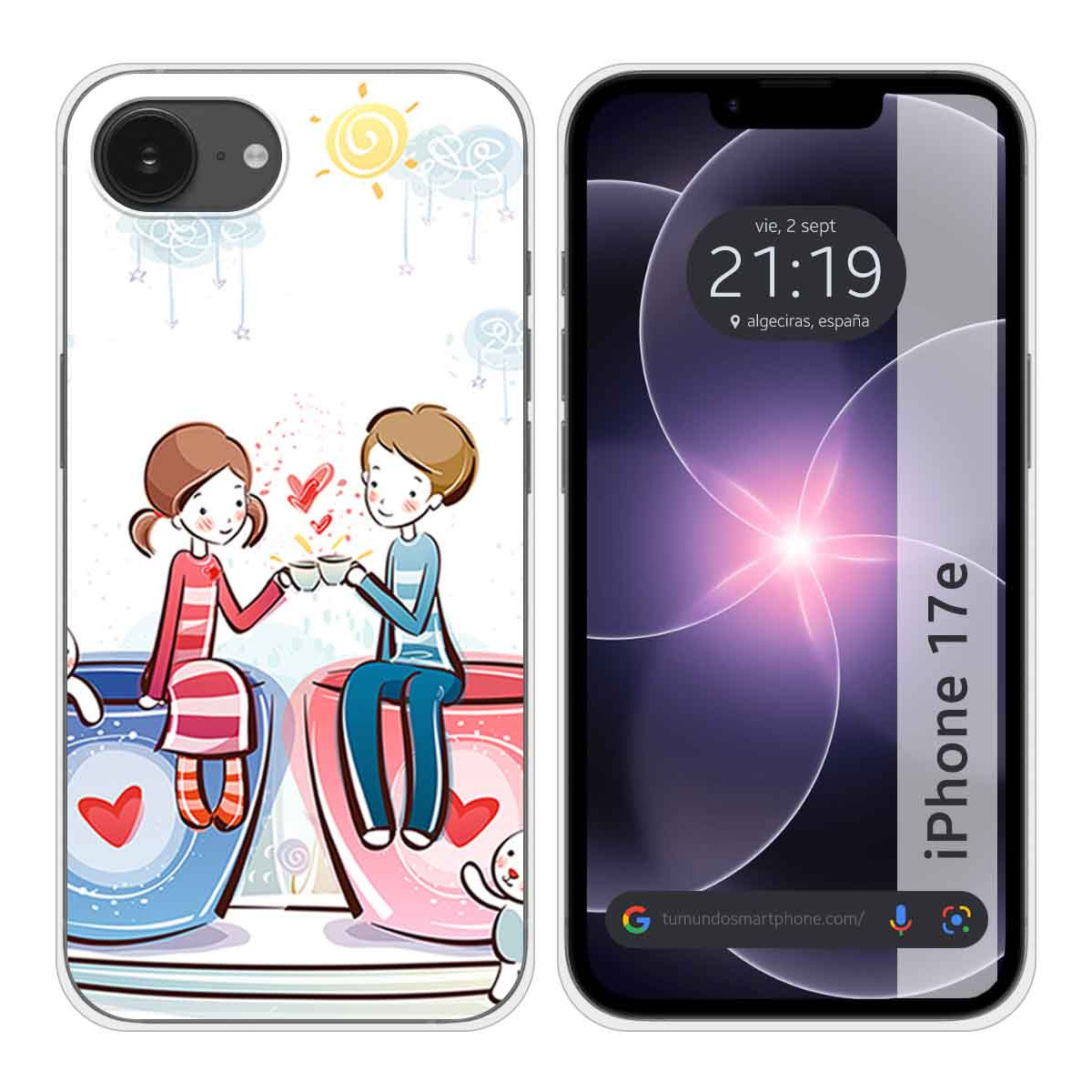 Funda Silicona para iPhone 17e diseño Café Dibujos