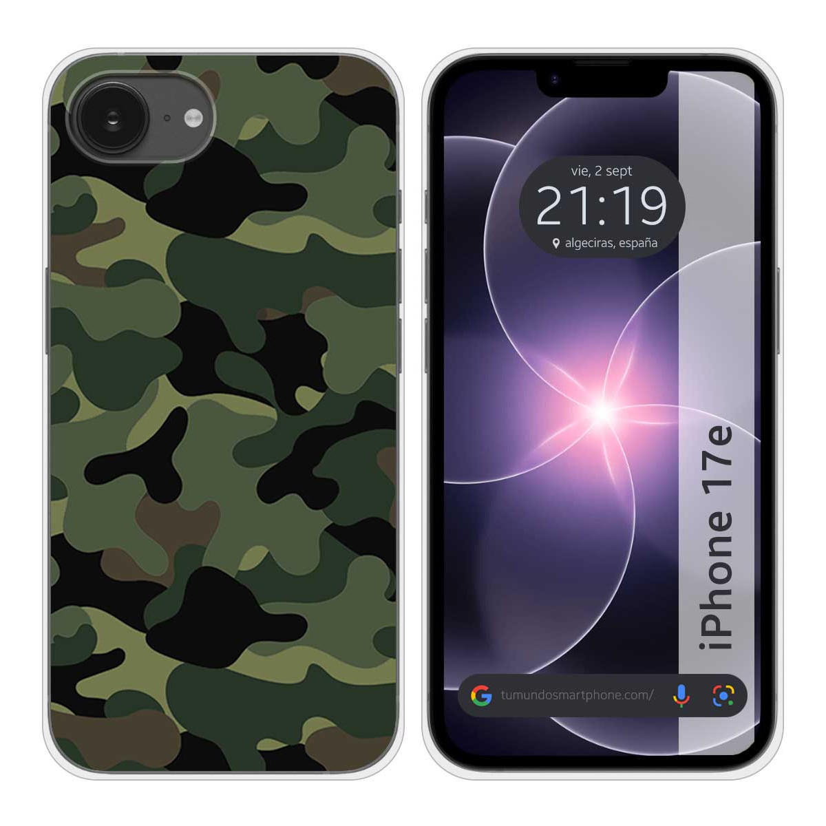 Funda Silicona para iPhone 17e diseño Camuflaje...