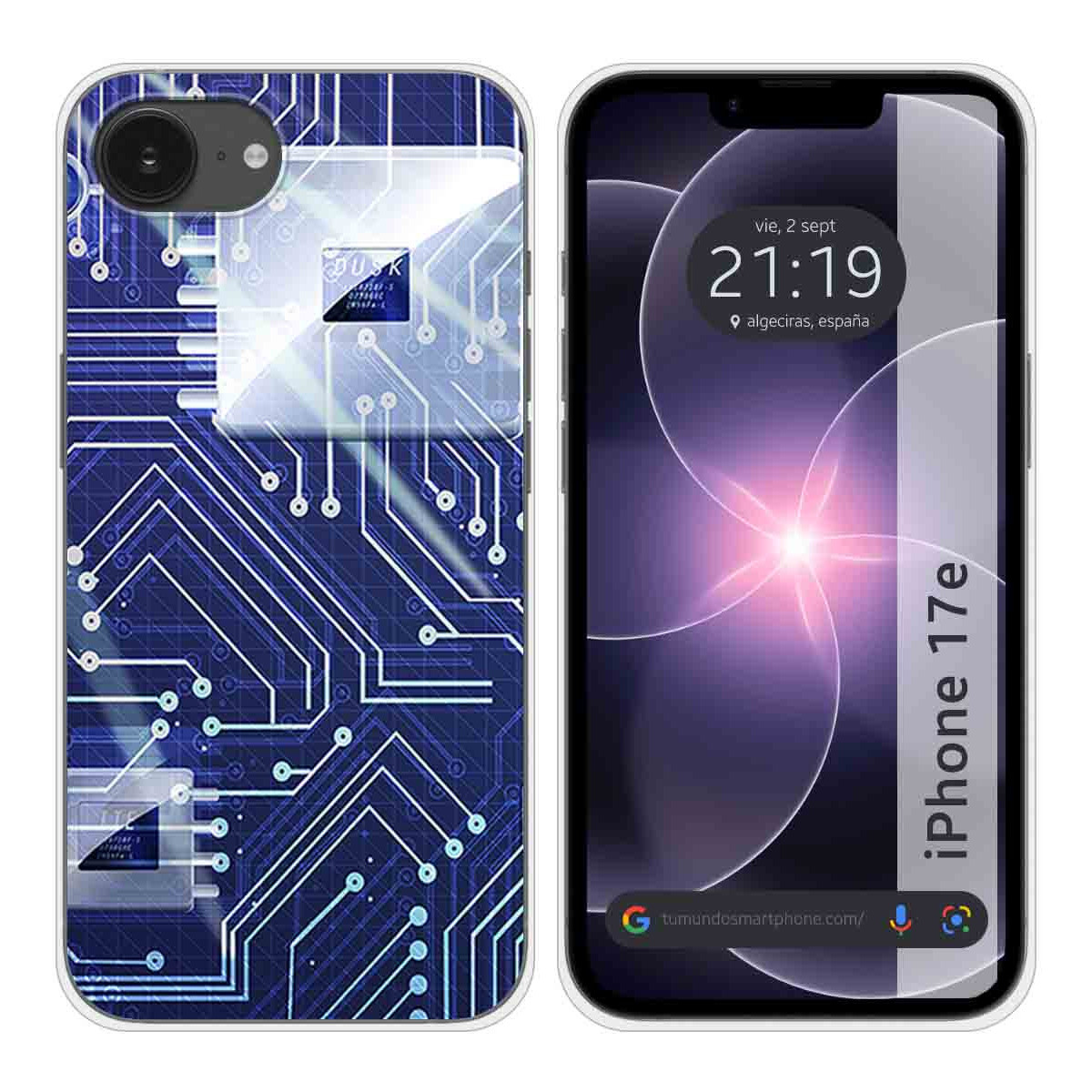Funda Silicona para iPhone 17e diseño Circuito...