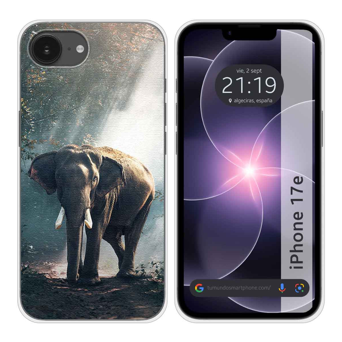 Funda Silicona para iPhone 17e diseño Elefante...