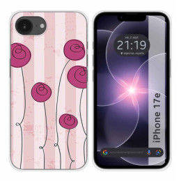 Funda Silicona para iPhone 17e diseño Flores Vintage Dibujos