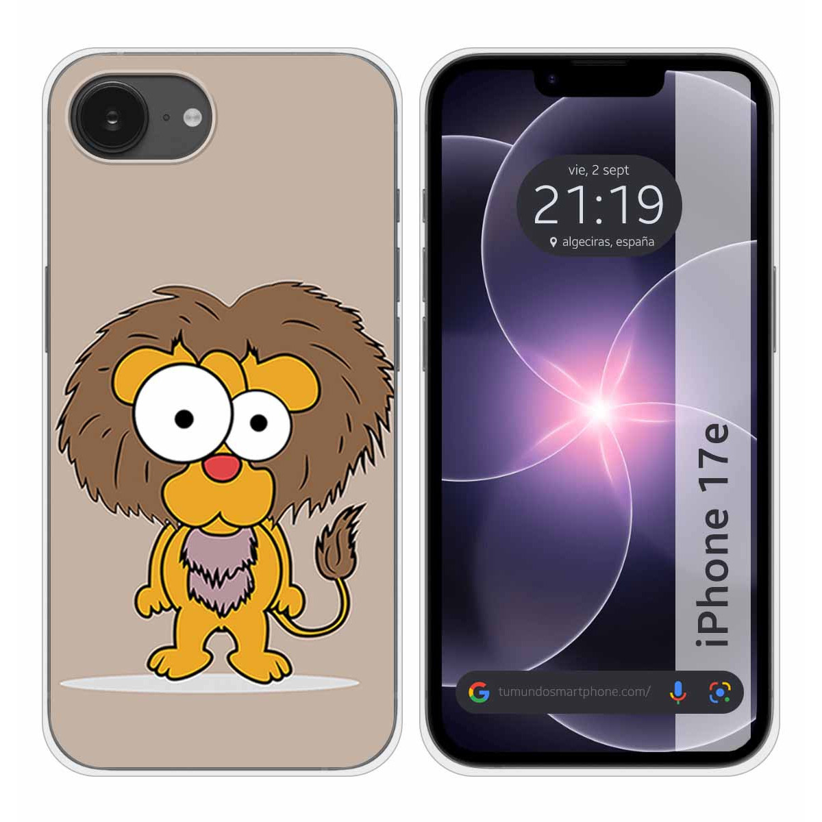 Funda Silicona para iPhone 17e diseño Leon Dibujos