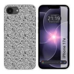 Funda Silicona para iPhone 17e diseño Letras Dibujos
