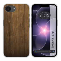 Funda Silicona para iPhone 17e diseño Madera Dibujos