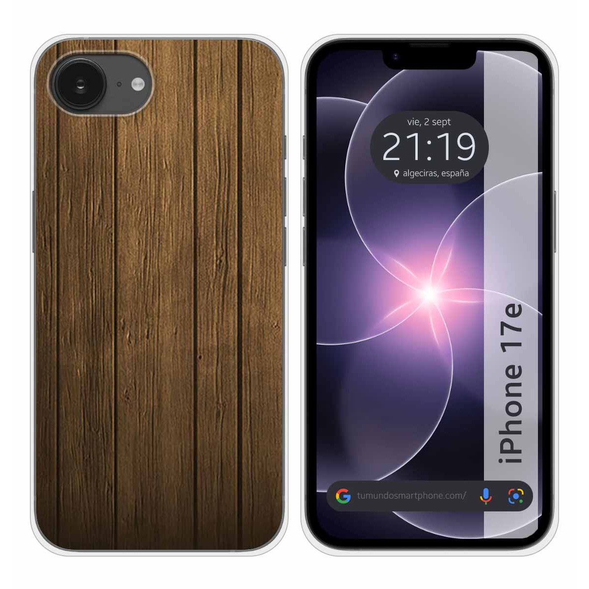 Funda Silicona para iPhone 17e diseño Madera...