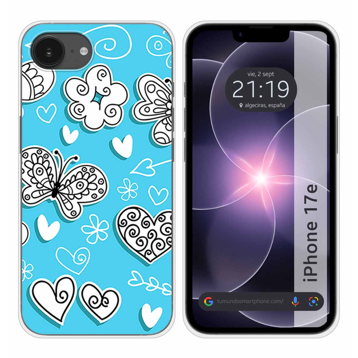 Funda Silicona para iPhone 17e diseño Mariposas...