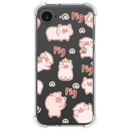 Funda Silicona Antigolpes para iPhone 17e diseño Cerdos...