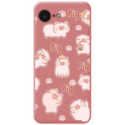 Funda Silicona Líquida Rosa para iPhone 17e diseño Cerdos Dibujos
