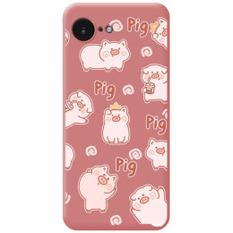 Funda Silicona Líquida Rosa para iPhone 17e diseño Cerdos...