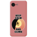 Funda Silicona Líquida Rosa para iPhone 17e diseño Hombre Escalada Dibujos