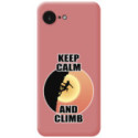Funda Silicona Líquida Rosa para iPhone 17e diseño Mujer Escalada Dibujos