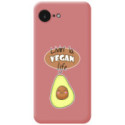 Funda Silicona Líquida Rosa para iPhone 17e diseño Vegan Life Dibujos