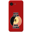 Funda Silicona Líquida Roja para iPhone 17e diseño Hombre Escalada Dibujos