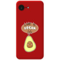 Funda Silicona Líquida Roja para iPhone 17e diseño Vegan Life Dibujos