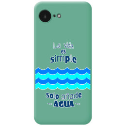 Funda Silicona Líquida Verde para iPhone 17e diseño Agua...