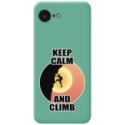 Funda Silicona Líquida Verde para iPhone 17e diseño Hombre Escalada Dibujos