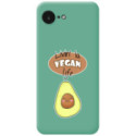 Funda Silicona Líquida Verde para iPhone 17e diseño Vegan Life Dibujos