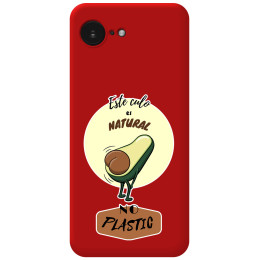 Funda Silicona Líquida Roja para iPhone 17e diseño Culo Natural Dibujos