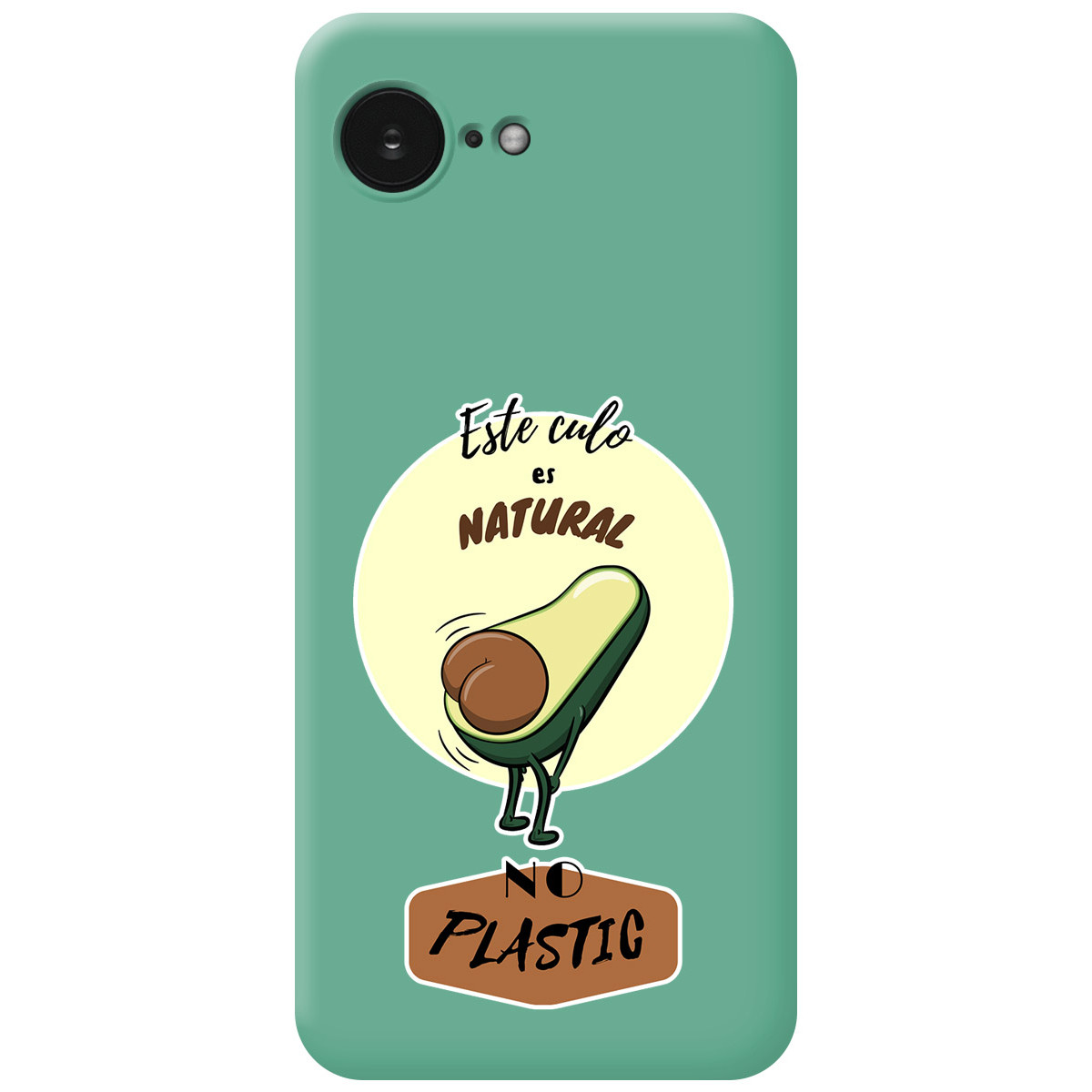 Funda Silicona Líquida Verde para iPhone 17e diseño Culo Natural Dibujos