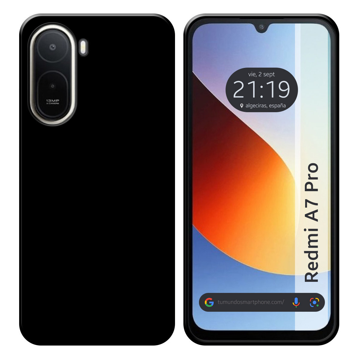 Funda Silicona Gel TPU Negra para Xiaomi Redmi...