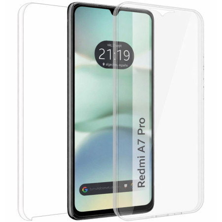 Funda Doble Transparente Pc + Tpu Full Body 360 para Xiaomi Redmi A7 Pro